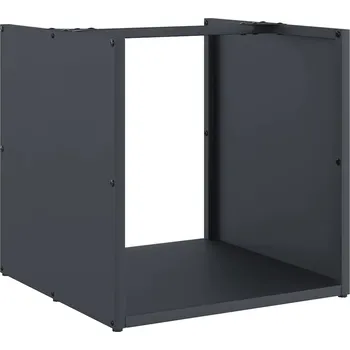 Stojan na palivové dřevo, antracitový, 40 x 40 x 40 cm, ocel válcovaná za studena