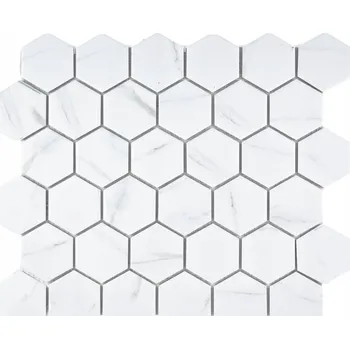 Obklad Keramická mozaika WzorcowniaStudio 32,5 x 28,1 cm bílá, šedo-stříbrná