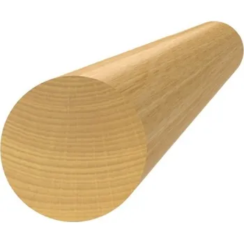 Zábradlí dřevěný profil kulatý EDB-S, broušený buk bez nátěru, délka 200 cm - profil na madlo ø 42 mm, délka 1000 - 3000 mm