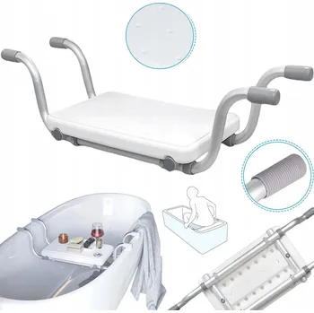 Koupelnové sedátko Lavička do vany, sedátko na vanu pro seniory, nosnost 136 kg