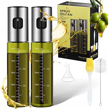 Nádoba na olej a ocet SKLENĚNÝ ROZPRAŠOVAČ OLEJE OCTA DÁVKOVAČ VE SPREJI ROZPRAŠOVAČ 100 ML
