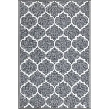 Koberec PROTISKLUZOVÝ KOBEREC JETEL ŠEDÝ DO KUCHYNĚ JÍDELNY CLOVER 100x150 cm