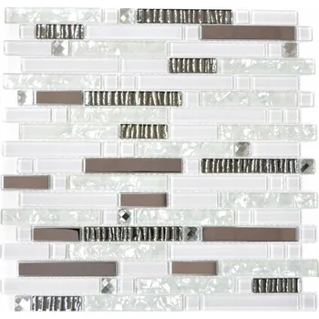 Mozaika WzorcowniaStudio 29,8 x 30,4 cm bílá