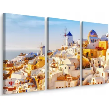 Obraz Obraz Triptych BUDOVY Květiny Krajina 3D 60x40