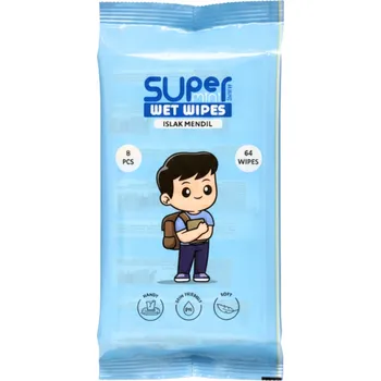 Hygienický ubrousek Vlhčené ubrousky Sensitive SUPER MINI WET WIPES 8x8 ks (64 ks) Sada