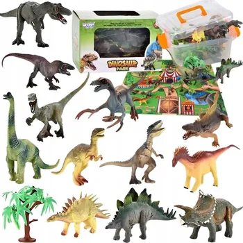 SADA DINO PARK FIGUREK PODLOŽKA PŘÍSLUŠENSTVÍ 23 ks. WOOPIE