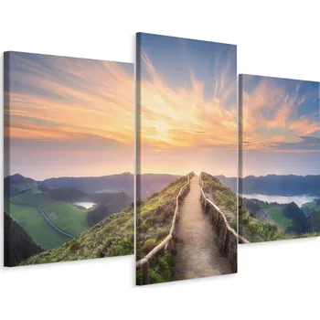 Obraz Obraz Tryptych Cesta Kopce PORTUGALSKO 3D 60x40