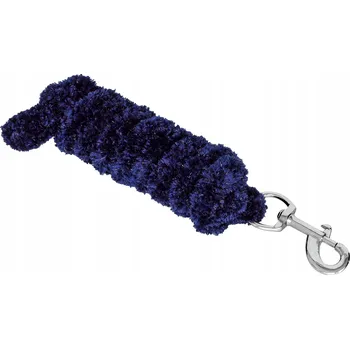 Vodítko pro psa Vodítko pro koně START Fluffy 2m měkký/chlupatý tmavě modrý s karabinou
