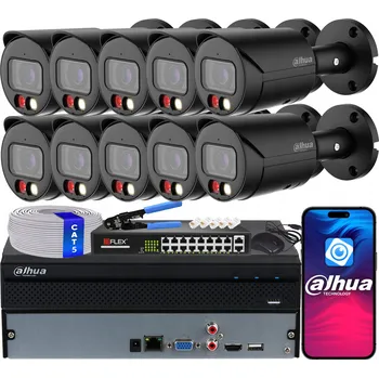 IP kamera Sada monitoringu 10x 4MPx WizSense IPC-HFW2449S-S-IL-0280B-B Dual Light