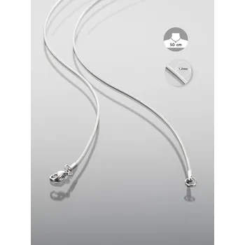 Řetízek Prosperk Řetízek ocelové lanko stříbrné 50cm S4707