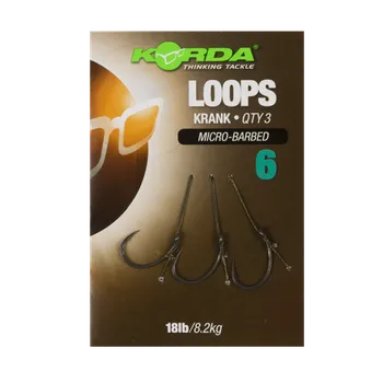 Korda Návazec Loop Rigs Krank Barbless vel. 4 18lb 3ks