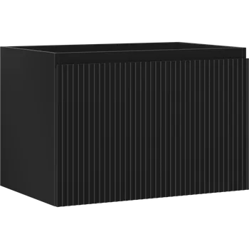 Koupelnový nábytek Mexen Rivel koupelnová skříňka pod umyvadlo 70 cm, 1 zásuvka, drážkovaná, černá mat - 91A20-07047-1-BF71 Koupelnové skříňky