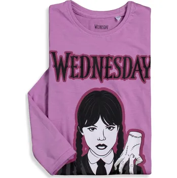 Dívčí tričko Dívčí tričko WEDNESDAY fialové Velikost: 134-140