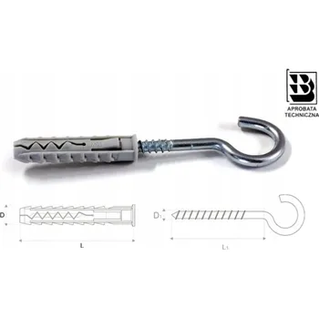 Hmoždinka Stropní hák 8, 100 ks Stalco