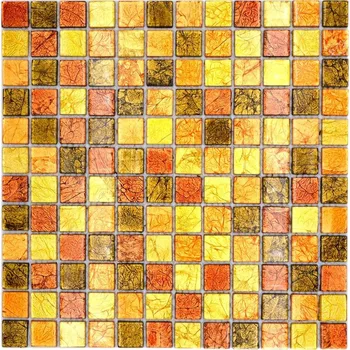 Skleněná mozaika WzorcowniaStudio 30 x 30 cm, odstíny žluté a zlaté