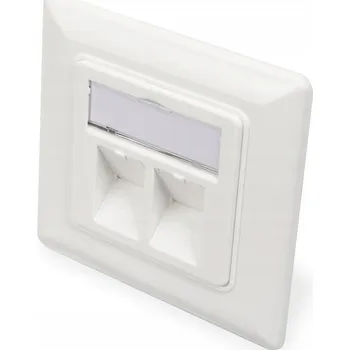 vypínač a zásuvka Anténní, Internetová, Telefonní a USB zásuvka do zdi Digitus bílá