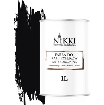 barva na kov Barva pro radiátory Antikorozní Odolná 1L Polomatná Černá RAL9005 3v1