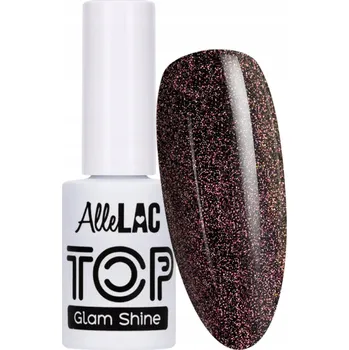 Přípravek na nehty Hybridní top ALLELAC 5 g Top Glam No Wipe Pink Topaz Růžové Drobky Č. 5