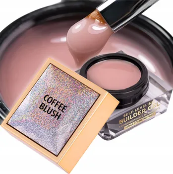 Lak na nehty Stavební Gel Na Prodlužování MOLLYNAILS 15g LED/UV Coffee Blush