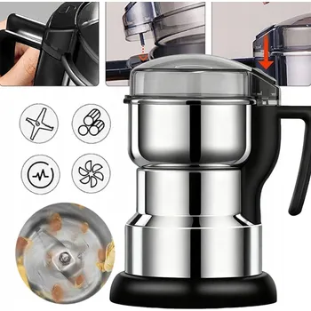 Příprava kávy VÝKONNÝ ELEKTRICKÝ MLÝNEK NA KÁVU, CUKR, OŘECHY, OBILÍ, GRINDER 400W