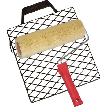 Malířský váleček Spokar Uni Plyš žlutozelený univerzální váleček na malování s držákem a mřížkou, 240 mm