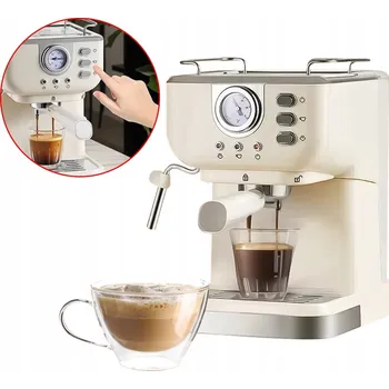 Příprava kávy PROFESIONÁLNÍ KÁVOVAR 20 BARŮ TLAKOVÝ 1.5L EXTRAKCE KVĚTŮ