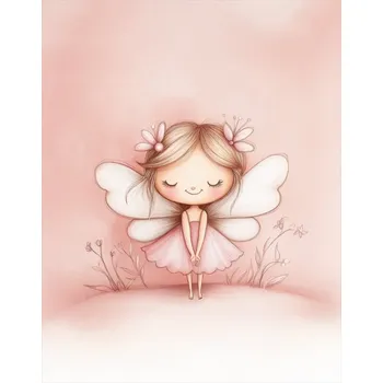 Panel na ušití dětské deky Wellsoft fleece 145x110 růžová víla Pavli