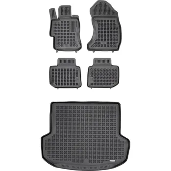autokoberec Gumová sada autokoberců a rohože do kufru Subaru Levorg 2014-2018, manuální převodovka