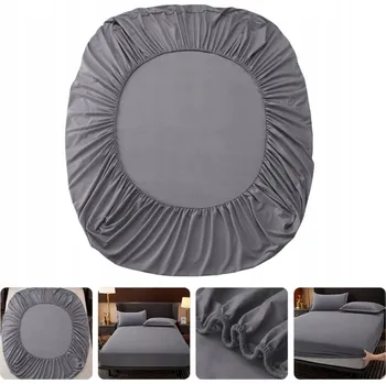 Prostěradlo PROSTĚRADLO PROSTĚRADLO 180X200 CM VODĚODOLNÉ HYPOALERGENNÍ TMAVĚ ŠEDÉ