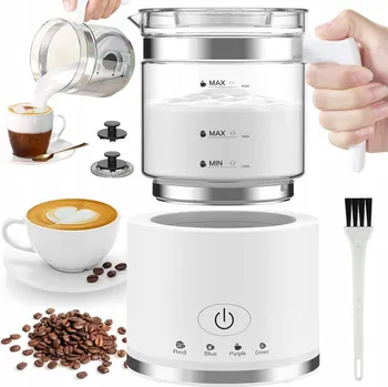 Šlehač mléka 4 V 1 NAPĚŇOVAČ MLÉKA NA KÁVU ELEKTRICKÝ BPA FREE BEZPEČNÝ DO MYČKY