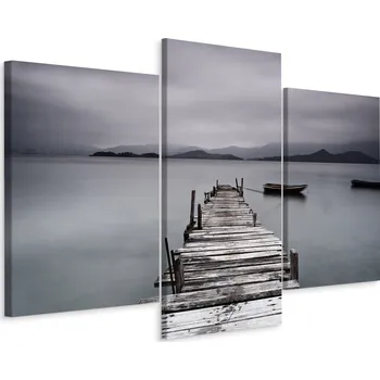 Obraz 3dílný obraz KRAJINA Jezero Lodě 60x40