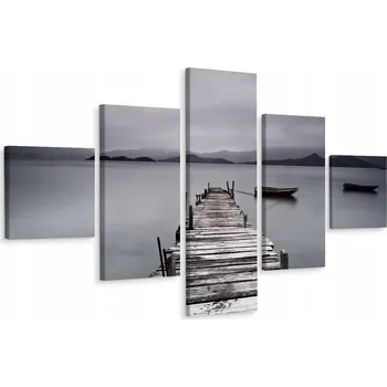 Obraz Vícedílný obraz Mlha nad jezerem HORY Svítání 200x120