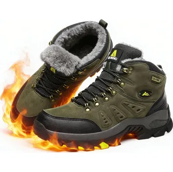 Pracovní obuv Pohodlné zateplené outdoorové trekové boty, zimní pánská obuv, velikost vel.