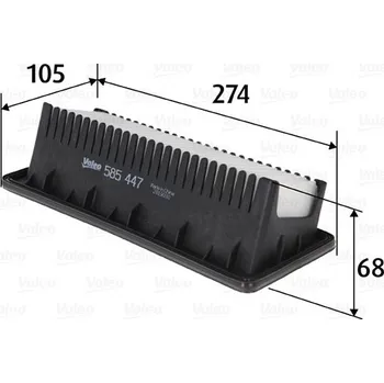 Filtr do auta Vzduchový filtr VALEO 585447