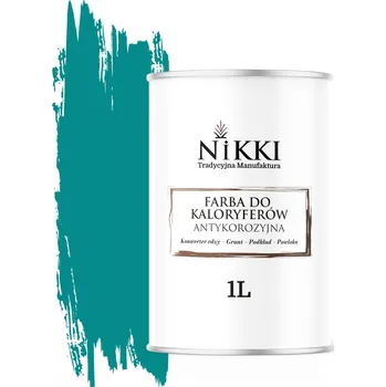 barva na kov Barva pro radiátory Antikorozní Odolná 1L Matná Modrá Tyrkysová 3v1