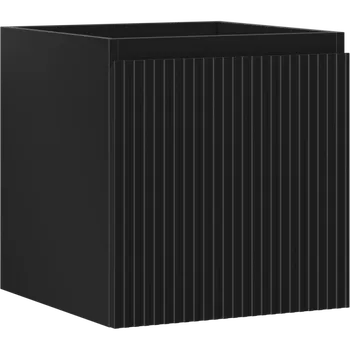 Koupelnový nábytek Mexen Rivel koupelnová skříňka pod umyvadlo 45 cm, 1 zásuvka, drážkovaná, černá mat - 91A20-04547-1-BF71 Koupelnové skříňky