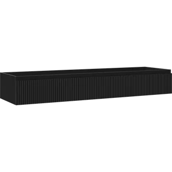 Koupelnový nábytek Mexen Rivel koupelnová skříňka pod umyvadlo 160 cm, 1 zásuvka, rýhovaná, černá matná - 91A20-16023-1-BF71 Koupelnové skříňky