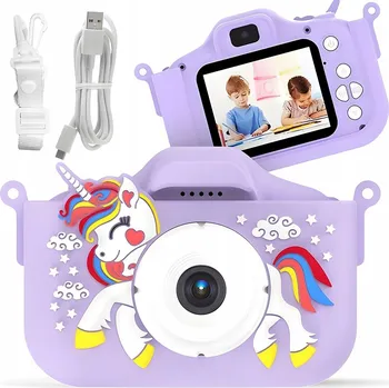 Digitální kompakt Digitální fotoaparát CoolStaff Dětský digitální fotoaparát fialový