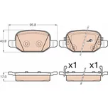 Sada brzdových destiček, kotoučová brzda LUCAS GDB2002