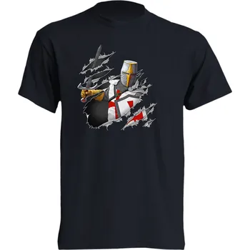 levne-bavlnene-tricko-potisk-rytir-krizak Barva: Black -černá, velikost: 4XL