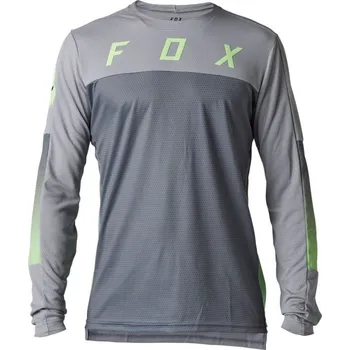 cyklistický dres FOX Defend LS Jersey Cekt dres light grey, L