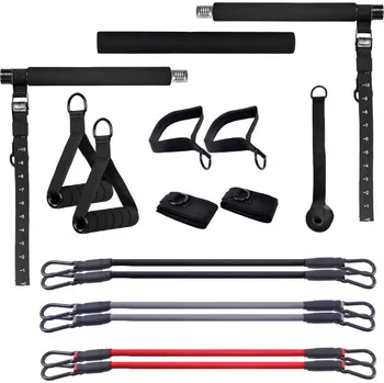 Domácí pilates sada s nastavitelnou tyčí a odporovými pásy