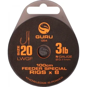 Guru Návazec Feeder Special Rigs 100cm vel.14 + N-Gauge 0,15mm 8ks
