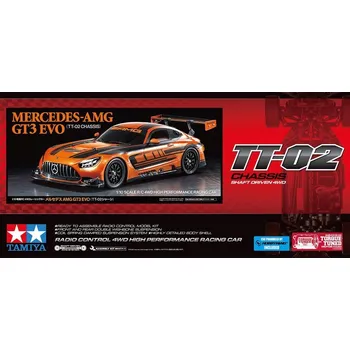 RC model auta RC model auta Tamiya 58750 TT-02 Mercedes-AMG GT3 EVO 1/10 KIT