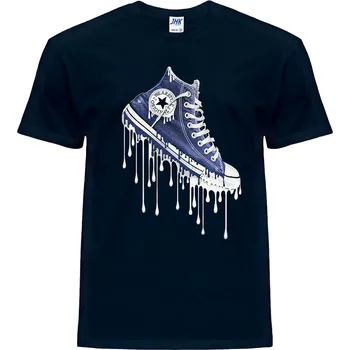 Pánské tričko panske_levne_tricko_potisk_modra_teniska Barva: Navy - tmavě modrá, velikost: M