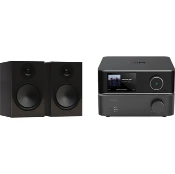 Elektronika WiiM Vibelink Amp + WiiM ULTRA + MONITOR AUDIO SILVER 100 LE