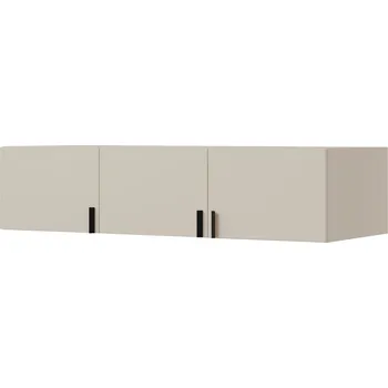 Šatní skříň Nástavec na skříň Napoli 3D 150 Kašmír (černé nebo zlaté úchytky)