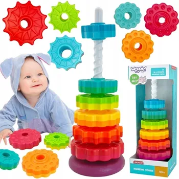 EDUKAČNÍ PYRAMIDA ZAKROUCENÁ VĚŽ WOOPIE BABY