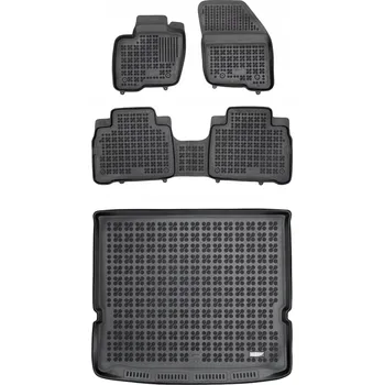 autokoberec Gumová sada autokoberců a rohože do kufru Ford S-Max II od 2015 7-místný (složená 3. řada sedadel)