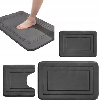 Koupelnová předložka 3x KOUPELNOVÁ PŘEDLOŽKA MĚKKÁ PROTISKLUZOVÁ ROHOŽKA DO KOUPELNY SAVÁ